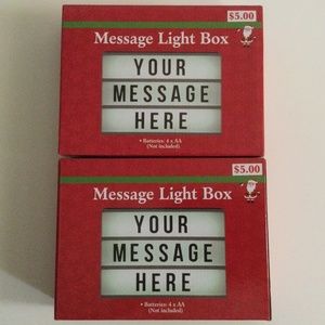 Customizable LED Message Lightbox; 85 letters, numbers, and symbols NOS …